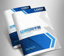 蓝色流线设计 专业画册封面模板助您打造卓越企业形象